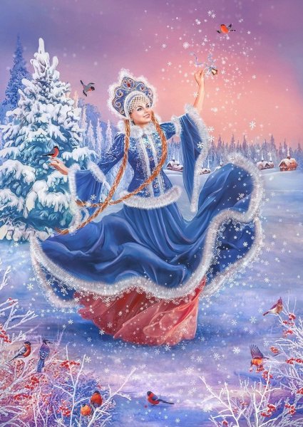 Советские открытки со Снегурочкой