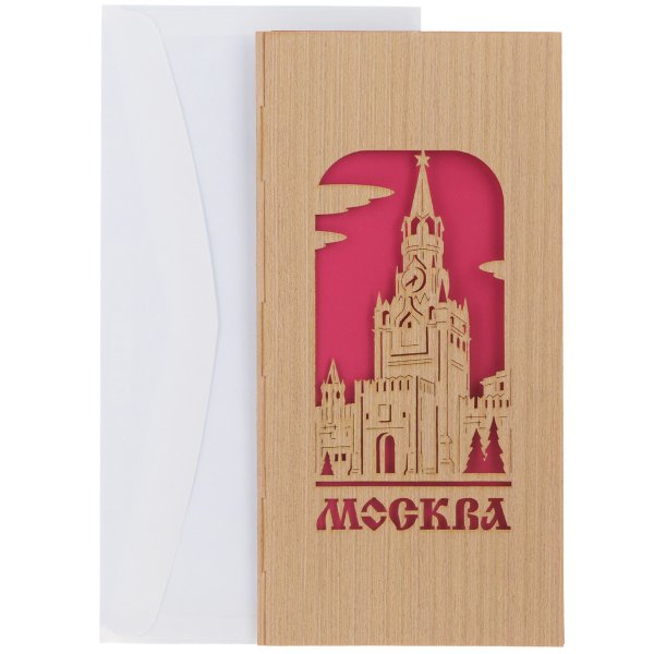 Ручка на открытке Москва