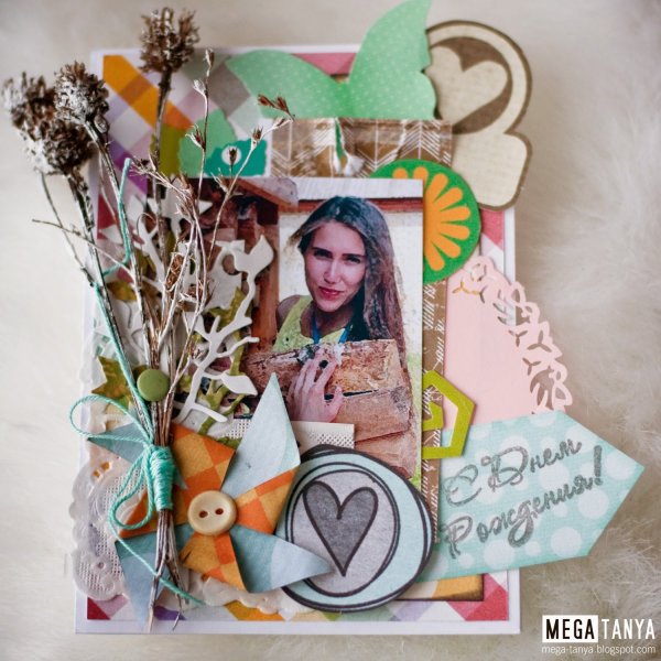 Скрап открытки с винтажными цветами