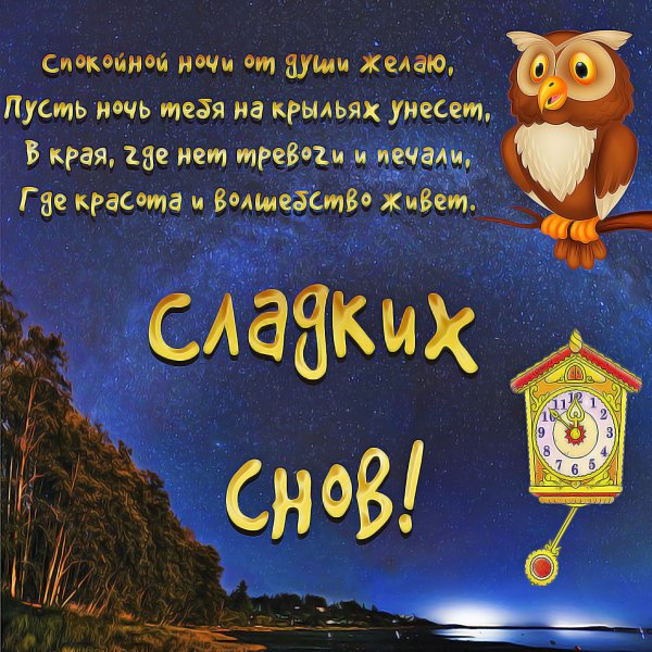 Доброй ночи сладких снов
