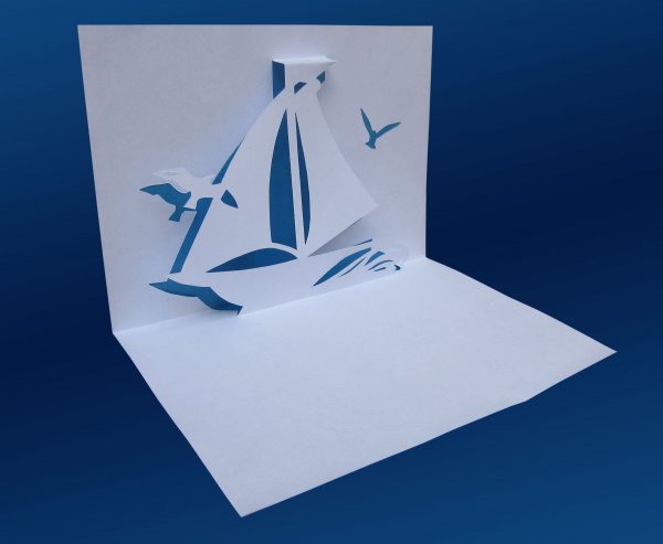 Открытка кораблик