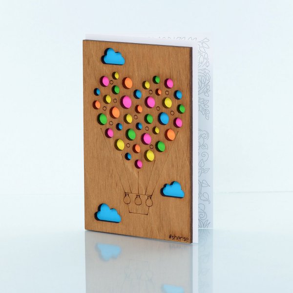 Деревянные открытки в минимализме