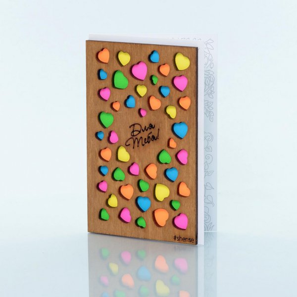 Деревянные мини открытки