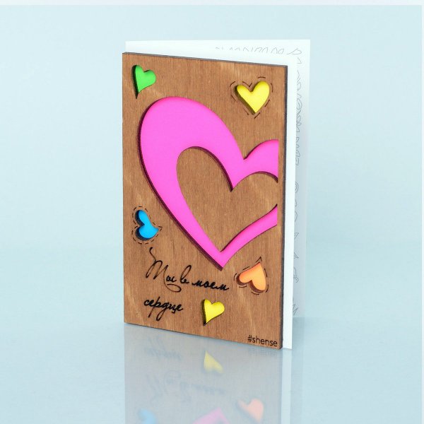 SHENSE деревянная открытка маме
