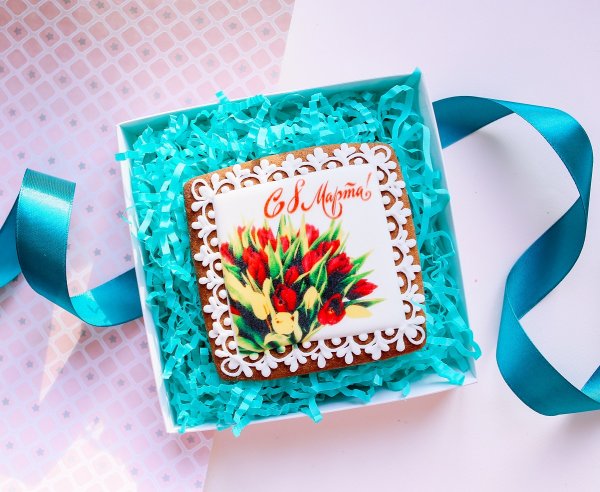 Пряничные открытки на 8 марта