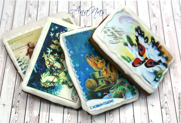 Печать на пряниках новый год