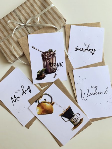 Мини открытки для девочек