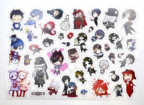 Аниме наклейки темный дворецкий