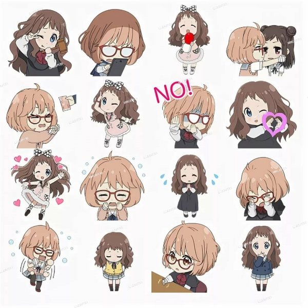 Аниме наклейки для распечатки