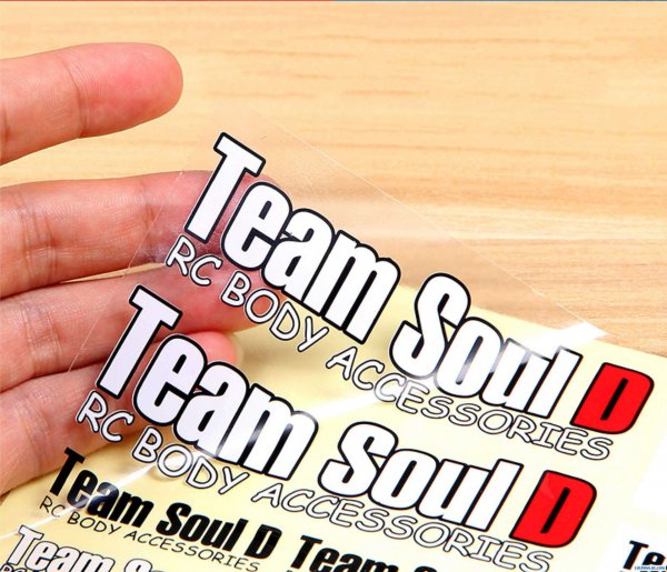 Печать наклеек на прозрачной пленке