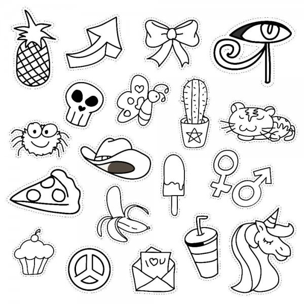 Раскраски Стикеры