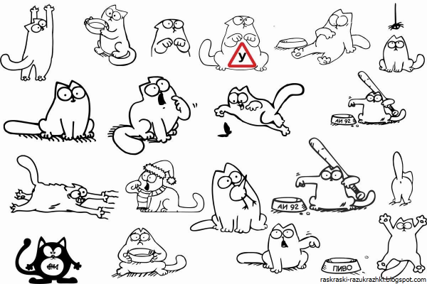 Наклейка кот Саймона