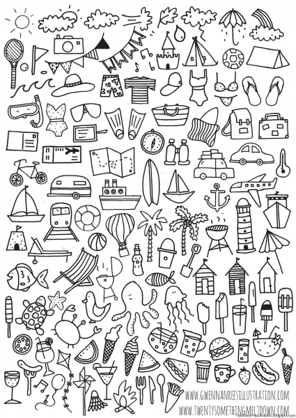 Маленькие Стикеры черно белые