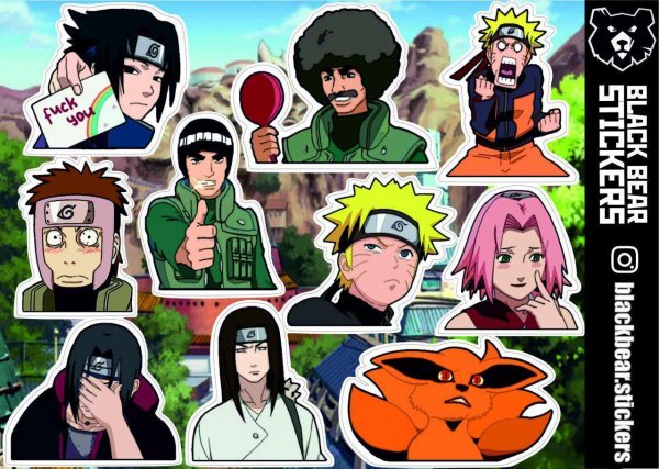 Наклейки персонажей из Наруто