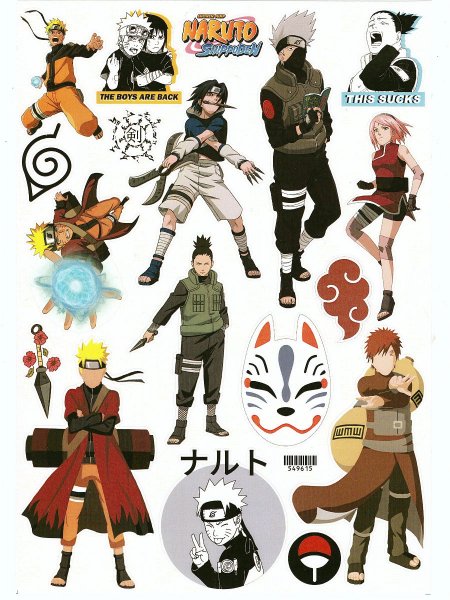 Стикеры наклейки Наруто