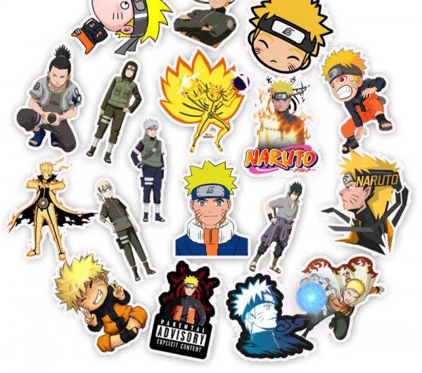 Наклейки аниме для печати Чиби Наруто