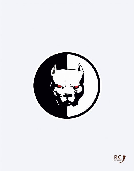 Наклейка питбуль на авто