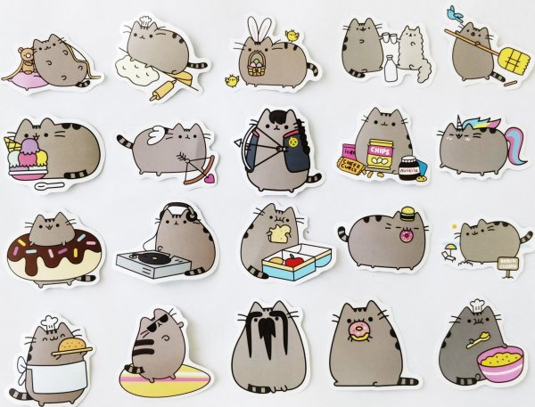 Наклейки кот Пушин