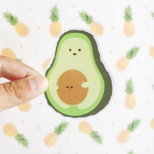Кавайные наклейки авокадо