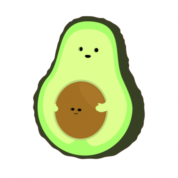 Стикеры авокадо наклейки а 4 ПДА
