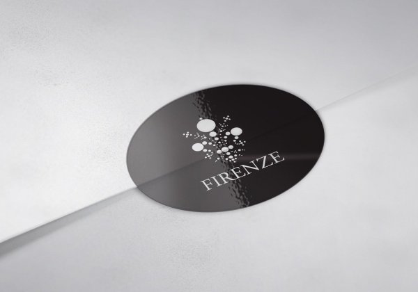 Mockup наклейка круглая