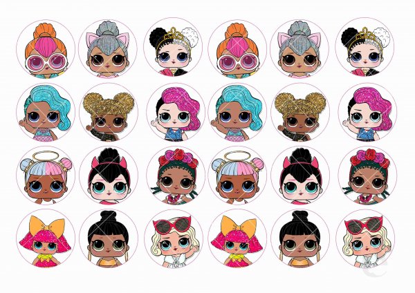 Наклейки для девочек ЛОЛ