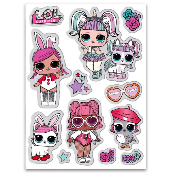 Наклейки гелевые "lol Surprise!"