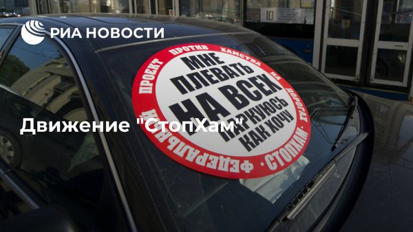 Наклейка СТОПХАМ на машине