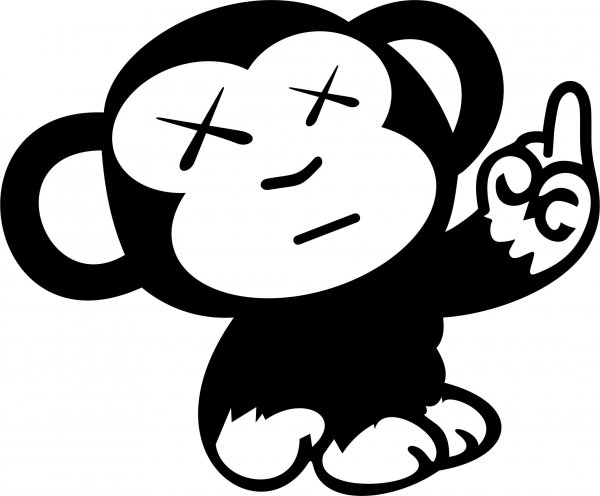 Наклейки обезьяны