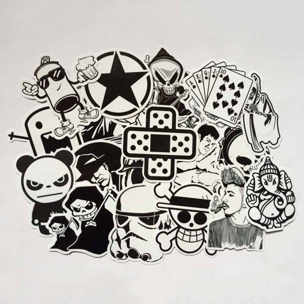 Крутые Стикеры черно белые