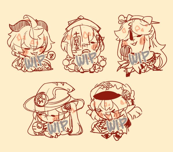 Наклейки Геншин Импакт