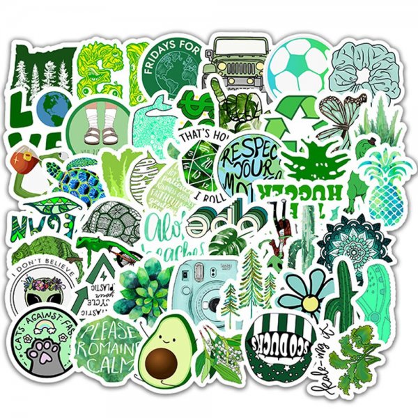 Стикеры в зелёном стиле