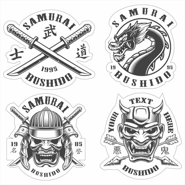 Виниловая наклейка самурая