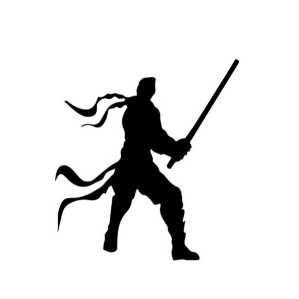 Красная наклейка на черной машине