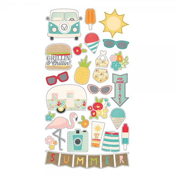 Красивые летние наклейки