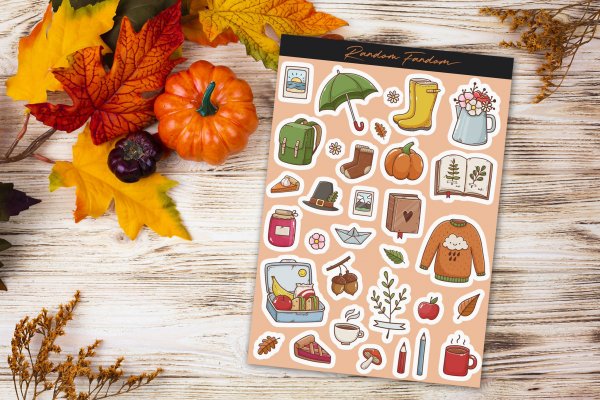 Наклейки на осеннюю тематику