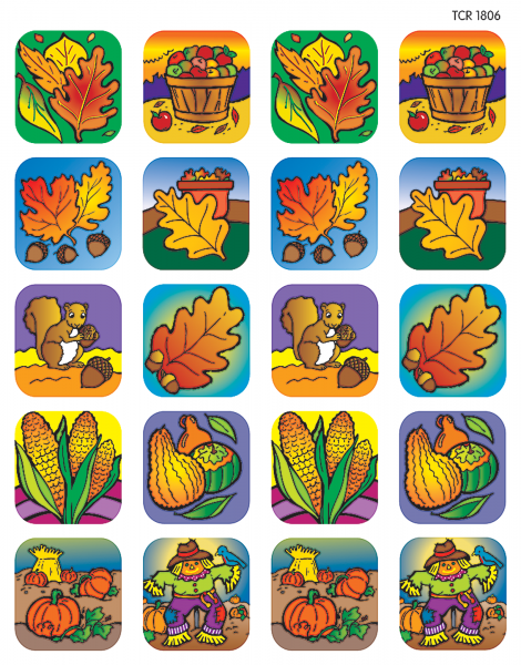 Наклейки в стиле осени