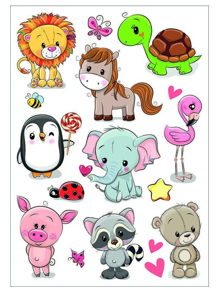 Наклейки "зверята"