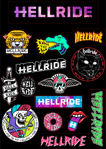 Стикеры бмх Hellride