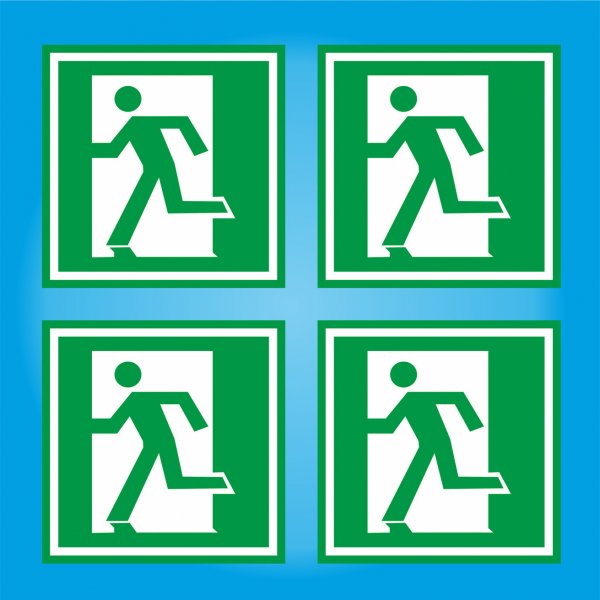 Наклейка вход выход