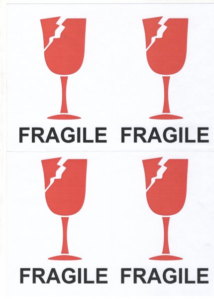 Этикетка хрупкое