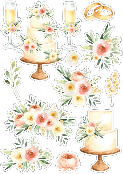 Свадебные высечки для скрапбукинга