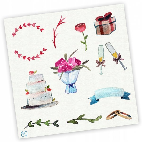 Наклейки с днем свадьбы