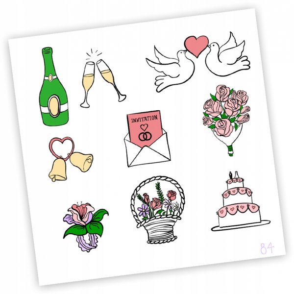 Свадебные наклейки на авто