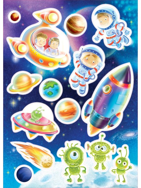 Наклейки космос для детей