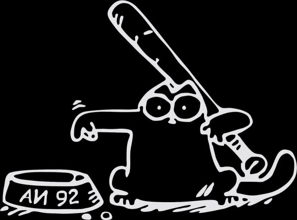 Чёрно-белые наклейки на машину