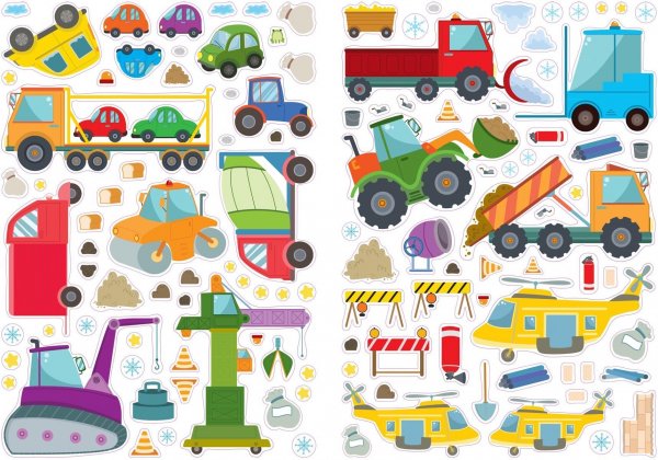 600 Наклеек. Техника