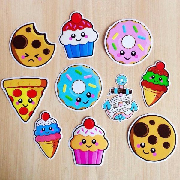 Наклейки еда