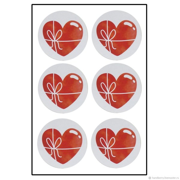 Наклейка на цветы круглая