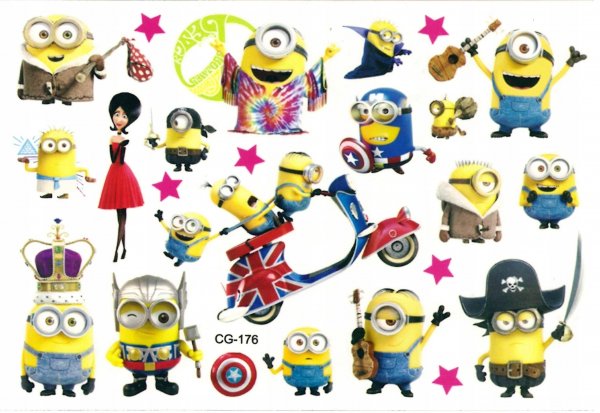 Стикеры для распечатки Миньоны